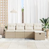  Sjedeća garnitura za vrt 5 kom. Poli ratan Smeđa 251 x 117 x 85 cm | shoptok.hr