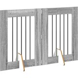  Vrata za pse s postoljem 2 pcs Siva sonoma 60 x 80 cm | Eponuda.com
