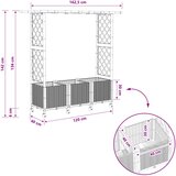  Povišeni krevet s mrežom i krovom Crna 162,5 x 40 x 142 cm PP | shoptok.hr
