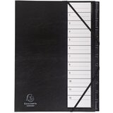 Exacompta Organizator mapa 12 predelkov, črna, (21651268) | Shoptok.si