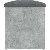  Klupa za pohranu boja betona 102 x 42 x 45 cm konstruirano drvo | shoptok.hr