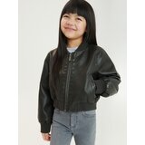 Reserved bomber jakna iz umetnega usnja - rjava Cene