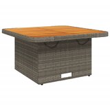  The Living Store Vrtna miza siva 80x80x71 cm poli ratan in akacijev les - Vrtna Miza, (21455522) | Shoptok.si