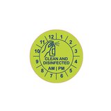  Zelena Nalepke Čisto in Razkuženo Ura (500 kom) - Clean & Disinfected Clock Cene