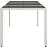  Stol za vanjsko blagovanje Bijeli 190x90x75 cm Poliratan | shoptok.hr