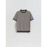 Reserved Pamučni džemper kratkih rukava - crno | shoptok.hr