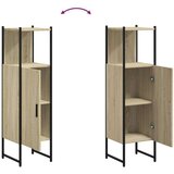 vidaXL Kopalniška omarica sonoma hrast 33x33x120,5 cm inženirski les | Shoptok.si