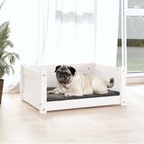  Krevet za pse Bijeli 65,5x50,5x28 cm Masivni borov drvo | shoptok.hr