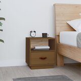 The Living Store Nočna omarica medeno rjava 40x34x45 cm trdna borovina - Nočna Omarica, (21434707) | Shoptok.si