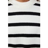 Trendyol Ecru Striped Crew Neck Knitwear Sweater | shoptok.hr