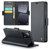 INORCO CASEME 023 Series Anti-Drop telefonska torbica za Xiaomi 13 PU usnjena prevleka, zaščitna torbica z blokiranjem RFID, (22033392) Cene