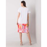 Italy Moda Dress-DHJ-SK-13119.26P-White-Pink | Shoptok.si