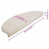  Prostirke za stepenice 10 kom 65x21x4 cm Bijele poluokrugle velike | shoptok.hr