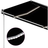  Ročno zložljiva tenda z LED lučkami 300x250 cm antracitna, (20728927) | Shoptok.si