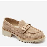 Resti Light brown openwork women's moccasins with chain Imerila | ePonuda.com