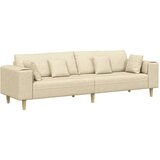 SOFA s jastukom Krema 250 x 77 x 76 cm tkanina | shoptok.hr