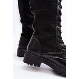 Boto Women's lace-up boots with elastic upper black Virxinia | ePonuda.com