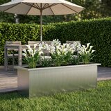  Vrtna posuda za sadnju s LED svjetlom Srebrna 30 x 100 x 30 cm Cijene