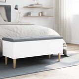 vidaXL Klop za shranjevanje bela 102x42x46 cm inženirski les | Shoptok.si