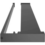 Pregrada za tuš s polico črna 90x195 cm ESG steklo in aluminij | Shoptok.si