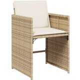  5-dijelni vrtni blagovaonski set od poliratana s jastucima bež | shoptok.hr