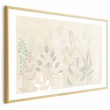  Plakat - Pastel-Beige Meadow 42x29.7 Zlatni okvir s margom | shoptok.hr