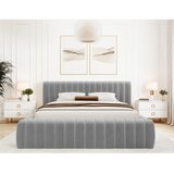 ELTAP Svijetlo sivi tapecirani bračni krevet s prostorom za odlaganje s podnicom 160x200 cm Carilla – | shoptok.hr