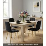 KARA stolica - crni baršun / zlatne noge x 2 | shoptok.hr