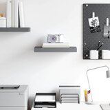  Plutajuća zidna polica visoki sjaj siva 40 x 23 x 3,8 cm MDF | shoptok.hr