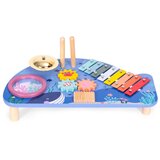ECO TOYS Stol za glazbene instrumente sa ksilofonom, činelama, tamburinom, morska tema | shoptok.hr