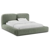 Micadoni Zelena oblazinjena zakonska postelja s prostorom za shranjevanje z letvenim dnom 160x200 cm Martina – | Shoptok.si
