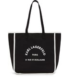 Karl Lagerfeld Shopper torba crna / bijela Cijene