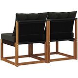  2 kom. Vanjska srednja sofa Masivno bagremovo drvo, Tekstilen | shoptok.hr