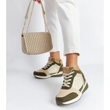 Gemre Green wedge sneakers Chestnut | Shoptok.si
