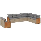 Maison Chic Seti vrtnega pohištva - Vrtna garnitura - Vrtni pohištvo set 10-delna z blazinami bež poli ratan, (21821305) | Shoptok.si