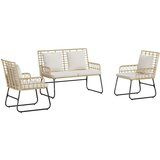 vidaXL Vrtni set za objed 3 pcs Crna, Antracit 113 x 69 x 83 cm | shoptok.hr