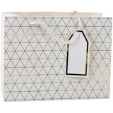  Geometric Gift Bag Gold Lines 23 x 18 x 10cm | shoptok.hr