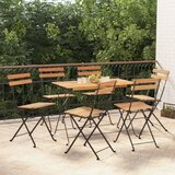 vidaXL zložljivi bistro stoli 6 kosov trdna tikovina in jeklo | Shoptok.si