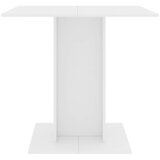  Blagovaonski stol bijeli 80 x 80 x 75 cm od konstruiranog drva | shoptok.hr