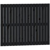 Maison Chic stensko posteljno vzglavje - vzglavna omarica - nočna omarica črno 108x3x90 cm trdna borovina, (21706680) | Shoptok.si