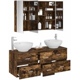  Set namještaja za kupaonicu 4 kom. Dimljeni hrast | shoptok.hr