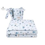 MimiNu posteljina set 3 elem. Bunny and Fox Blue (za krevetić 120x60 cm) | shoptok.hr