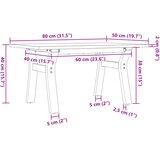  Stolić za kavu Y-oblika 80x50x40 cm borovina i čelik | shoptok.hr
