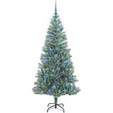 Umjetno Božićno Drvo s Snježnim Flokom i LED Svjetlom 180 cm | shoptok.hr