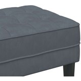  Klupa s jastukom Tamno siva 113 x 57 x 39 cm Baršun | shoptok.hr