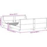  Okvir kreveta bez madraca 120 x 190 cm od masivne borovine | shoptok.hr