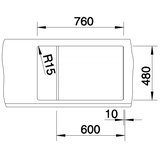 Blanco sudoper METRA 6 S Compact SILGRANIT CRNA, s dalj. upr. | shoptok.hr