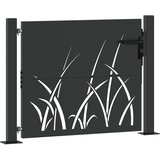  Vrtna vrata Crna 110 x 105 cm Čelik s praškastim premazom | Eponuda.com