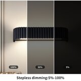Brilagi LED prigušiva zidna svetiljka FALCON MODERN LED/14W/230V 40 cm crna + daljinski upravljač | Eponuda.com