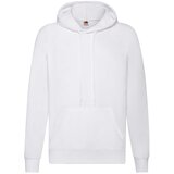 Fruit Of The Loom Biała bluza męska z kapturem Lightweight Hooded Sweat Cene